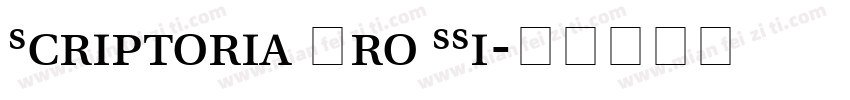 Scriptoria Pro SSi字体转换